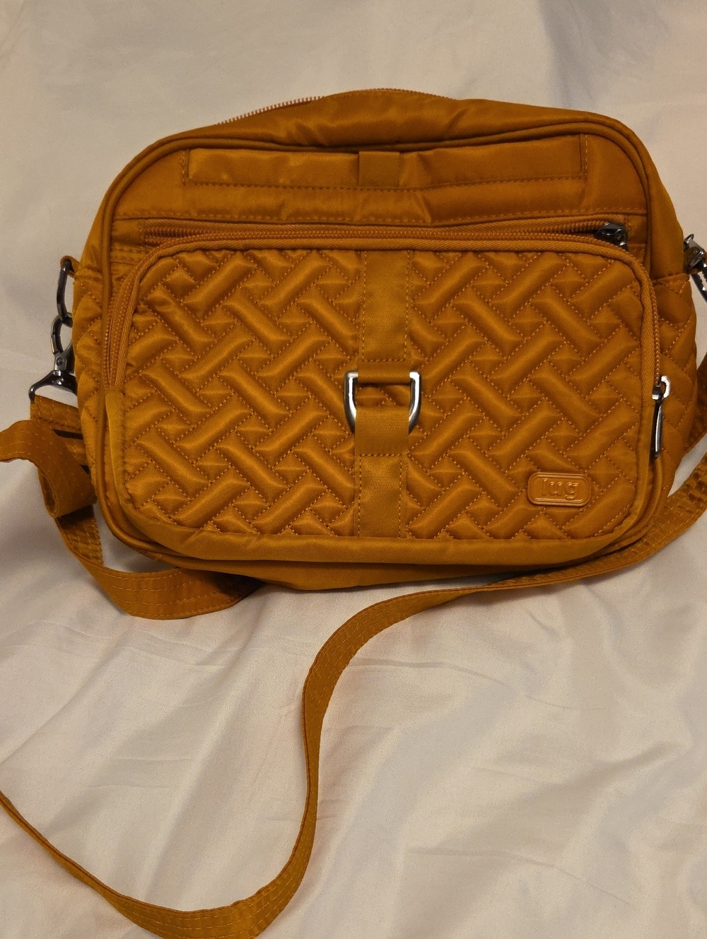 Lug Carousel Crossbody Bag in Mustard Yellow